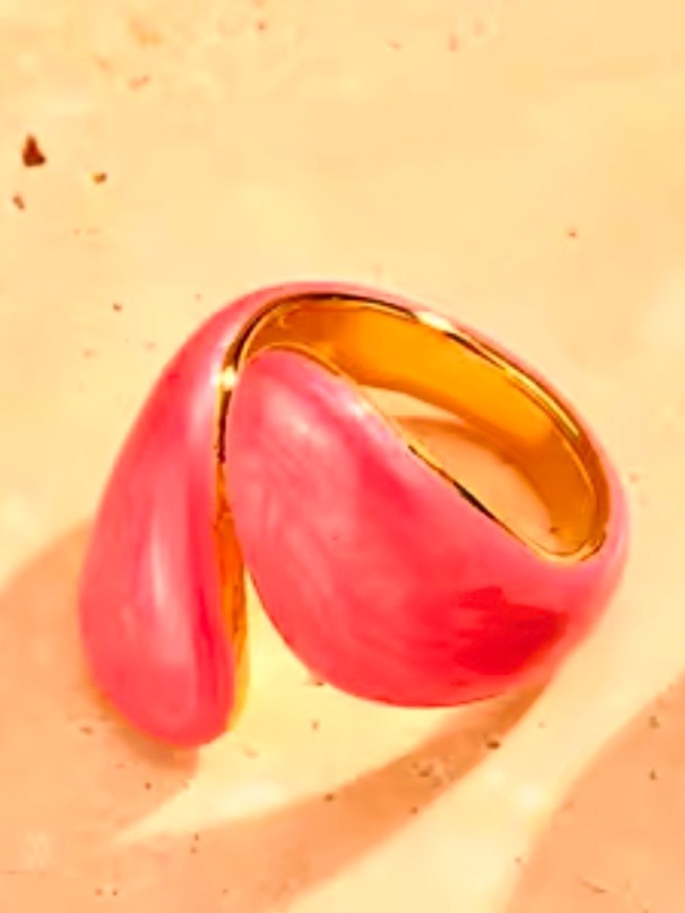 🍒3/$30 New Hot Pink Enamel Statement Ring - Size 7
